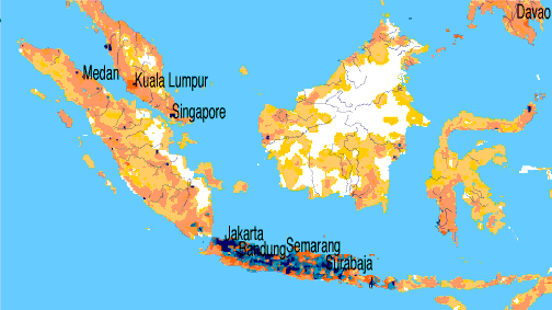 Figure 3 Estimated 1995 population density