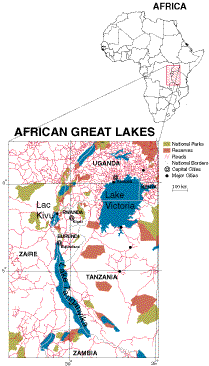 Map of the African Lakes