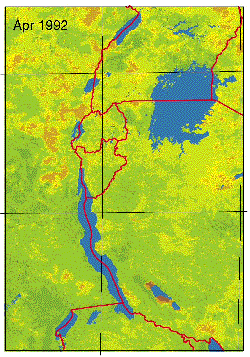 April 1992 Vegetation of the 
				African Great Lakes Region
