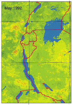 May 1992 Vegetation of the 
				African Great Lakes Region